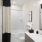 modern apartment bathroom with a soaking tub