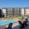 outdoor patio overlooking the Aventon Nora pool